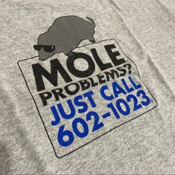Gildan Other - Gildan Mole Problems Call Shirt Grey With Mole Number Funny T-Shirt Size S